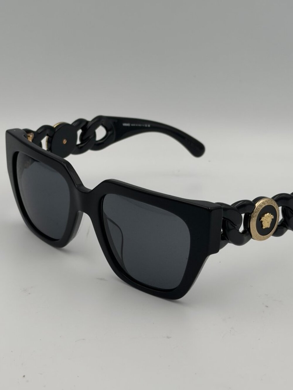 Versace VE4409F GB1/87 Black Gold Medusa 53mm Sunglasses w/ Case